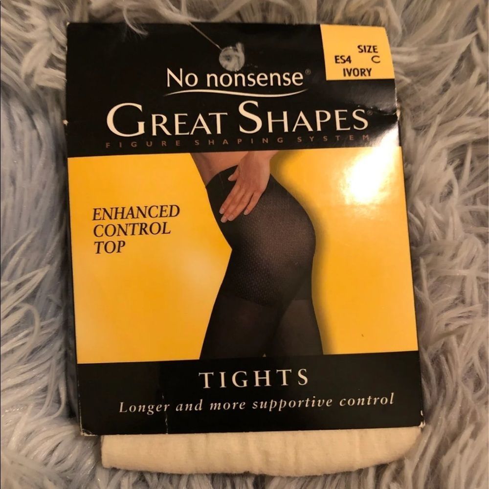 No Nonsense Size C Great Shapes Women's/Juniors Enhanced Control Ivory Tights
